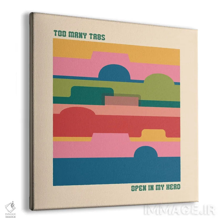 تابلو تبهای زیاد (اشاره به مرورگر اینترنت) اثر کارمن جابیر - نمای پرسپکتیو محصول