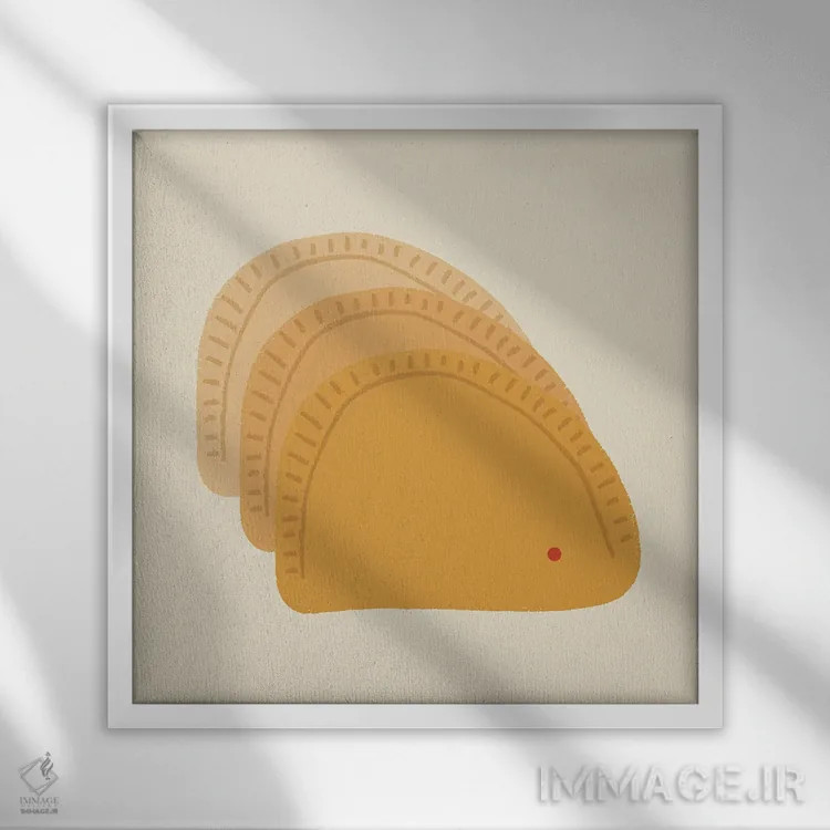 تابلو کتلت تند اثر کارمن جابیر - نمای قابدار سفید