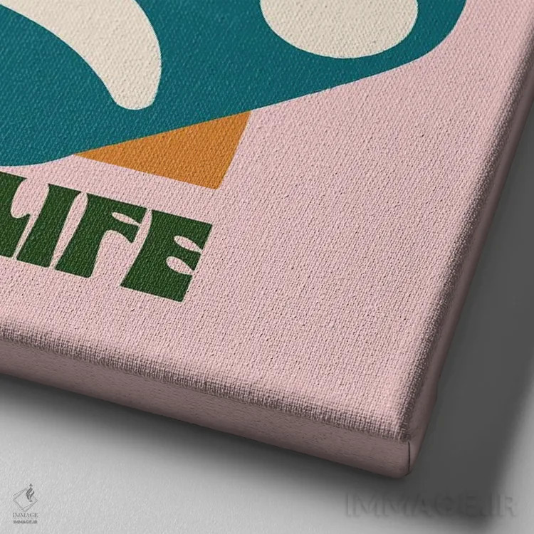 تابلو این است زندگی اثر کارمن جابیر - نمای نزدیک بافت بوم