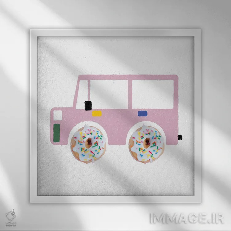 تابلو سواری باحال اثر کارمن جابیر - نمای قابدار سفید