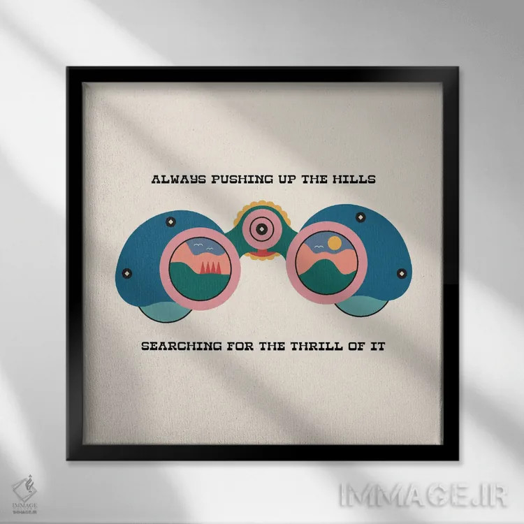 تابلو هیجانش اثر کارمن جابیر - نمای قابدار مشکی