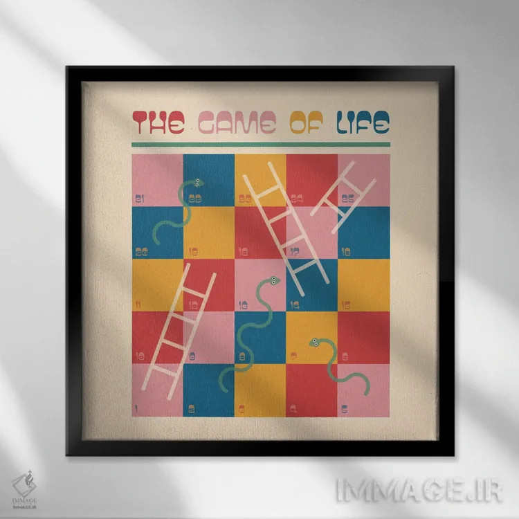 تابلو بالا و پایین اثر کارمن جابیر - نمای قابدار مشکی