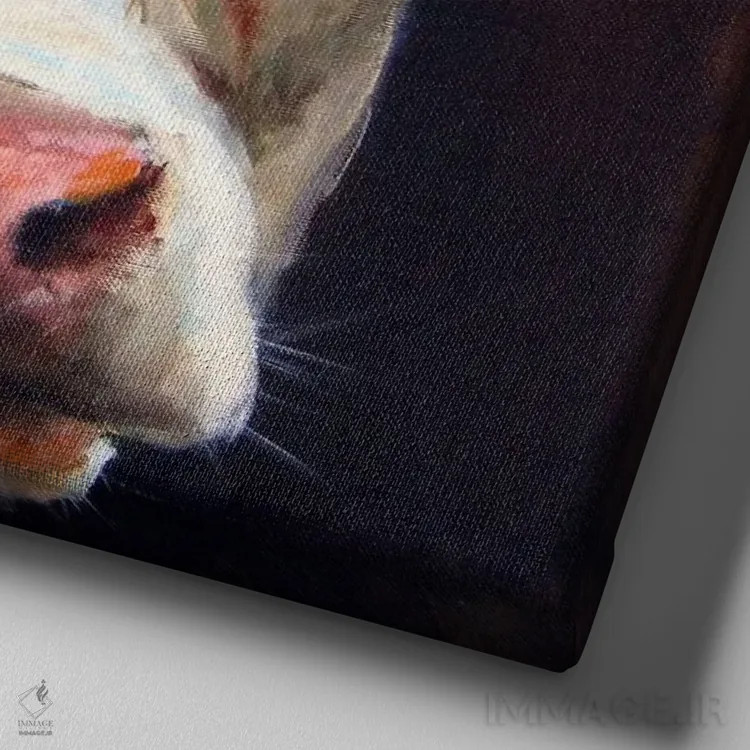 تابلو فرانسیس (نام زنانه) اثر کاری جی هامفری - نمای نزدیک بافت بوم
