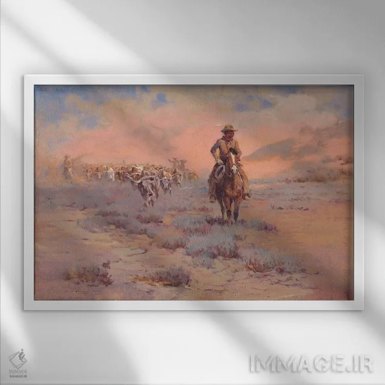 تابلو شاخهای بلند اثر ارنست چیریاکا - نمای قابدار سفید