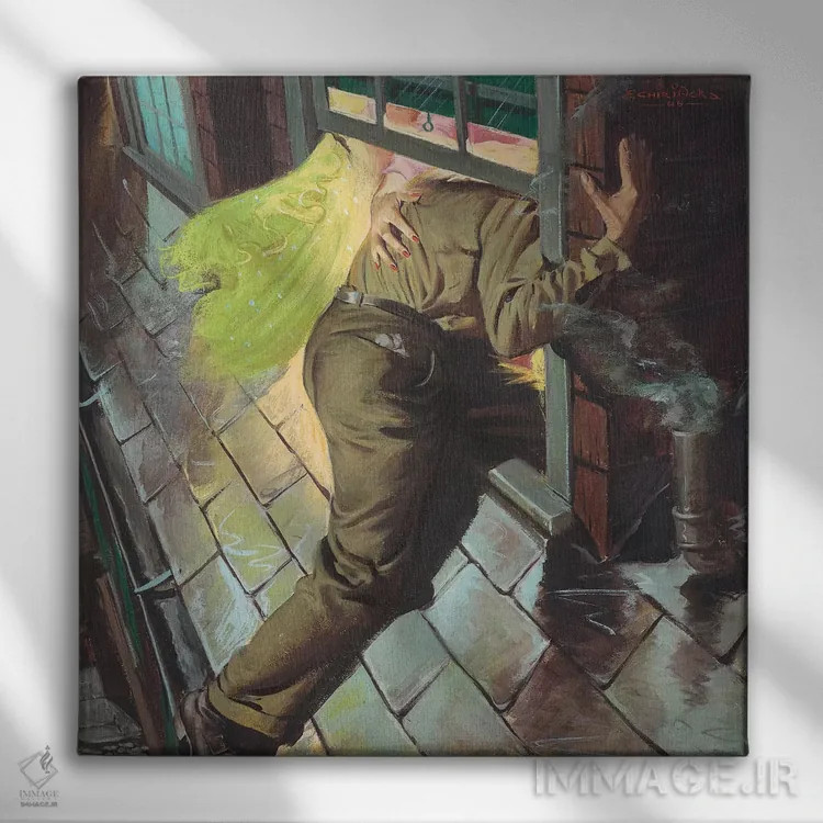 تابلو قراردیدار اثر ارنست چیریاکا - نمای روبهرو روی دیوار