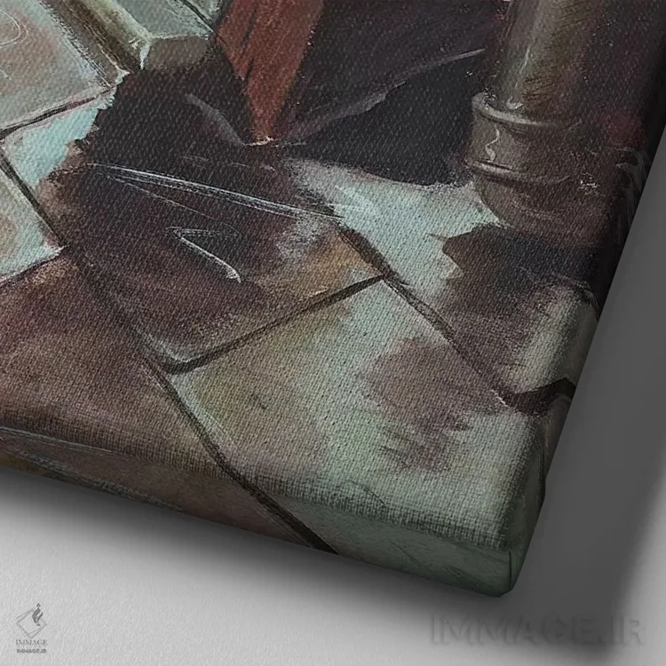 تابلو قراردیدار اثر ارنست چیریاکا - نمای نزدیک بافت بوم