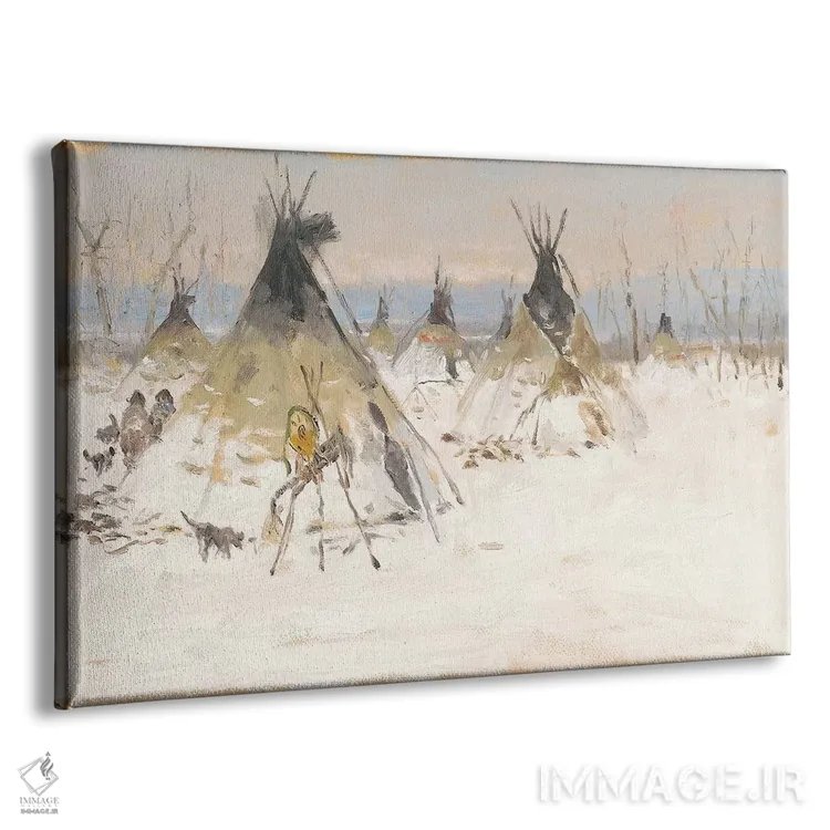 تابلو خانه روستایی زمستانی (اول) اثر ارنست چیریاکا - نمای پرسپکتیو محصول