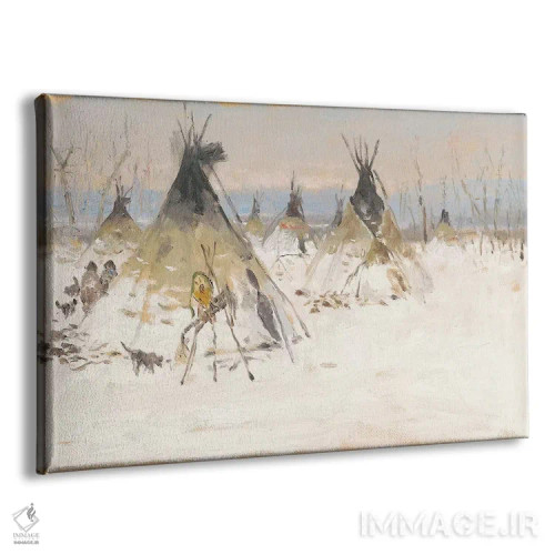 تابلو خانه روستایی زمستانی (اول) اثر ارنست چیریاکا - نمای پرسپکتیو محصول