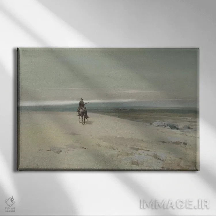 تابلو سوار تنها اثر ارنست چیریاکا - نمای روبهرو روی دیوار