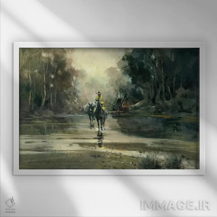 تابلو جویبار اثر ارنست چیریاکا - نمای قابدار سفید