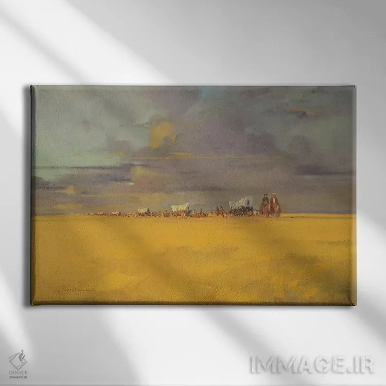 تابلو مسیر گاری اثر ارنست چیریاکا - نمای روبهرو روی دیوار