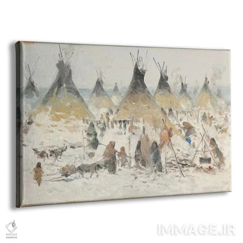 تابلو خانه روستایی زمستانی (دوم) اثر ارنست چیریاکا - نمای پرسپکتیو محصول