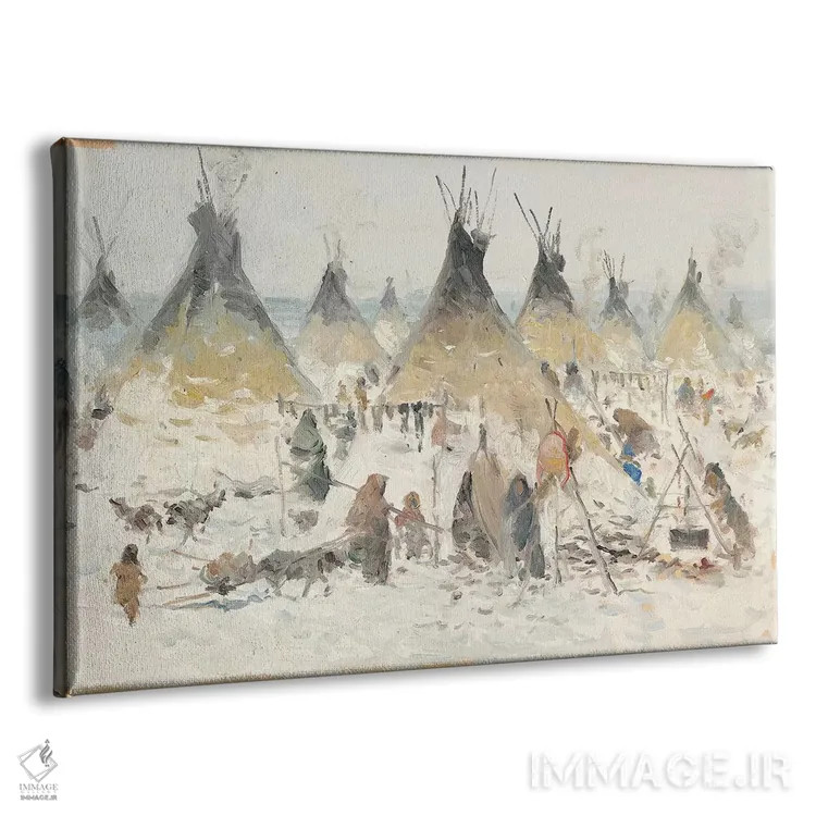 تابلو خانه روستایی زمستانی (دوم) اثر ارنست چیریاکا - نمای پرسپکتیو محصول