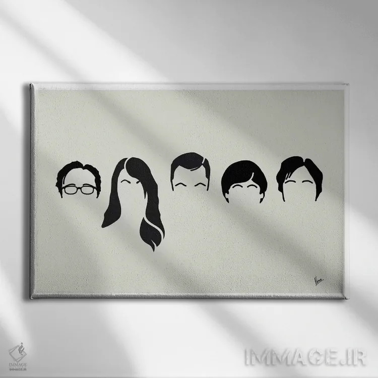 تابلو نظریهٔ موی بیگ بنگ (طنز علمی) اثر چانکونگ - نمای روبهرو روی دیوار