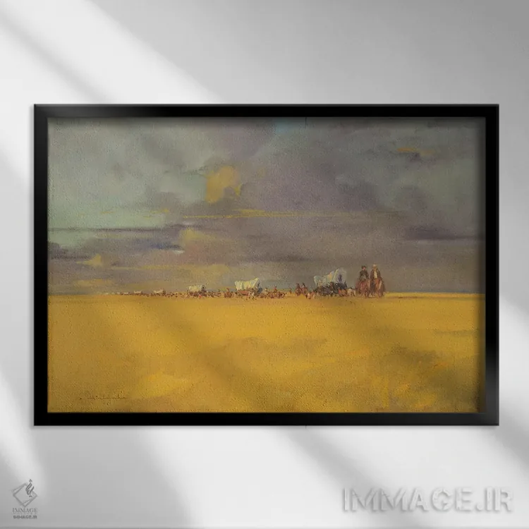 تابلو مسیر گاری اثر ارنست چیریاکا - نمای قابدار مشکی