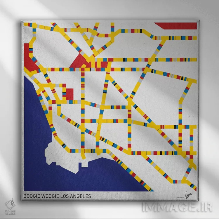 تابلو بوگی ووگی لسآنجلس (هنر مفهومی) اثر چانکونگ - نمای روبهرو روی دیوار