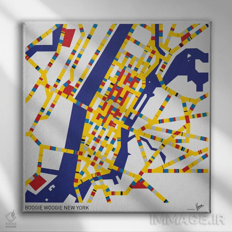 تابلو بوگی ووگی نیویورک (هنر مفهومی) اثر چانکونگ - نمای روبهرو روی دیوار