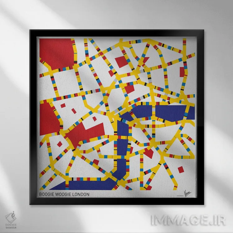 تابلو بوگی ووگی لندن (هنر مفهومی) اثر چانکونگ - نمای قابدار مشکی