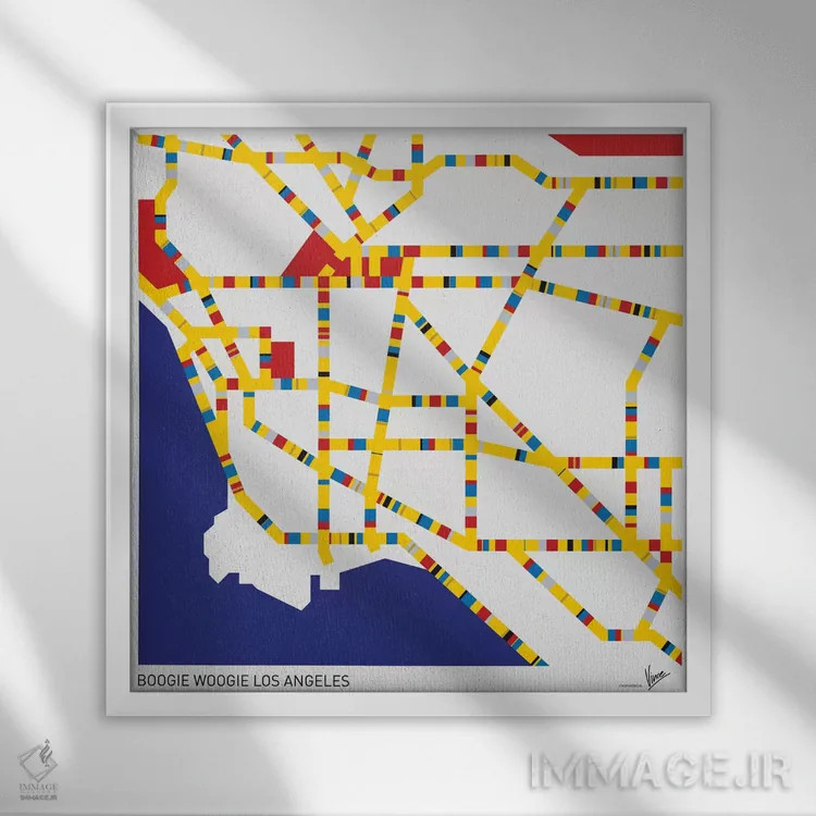 تابلو بوگی ووگی لسآنجلس (هنر مفهومی) اثر چانکونگ - نمای قابدار سفید