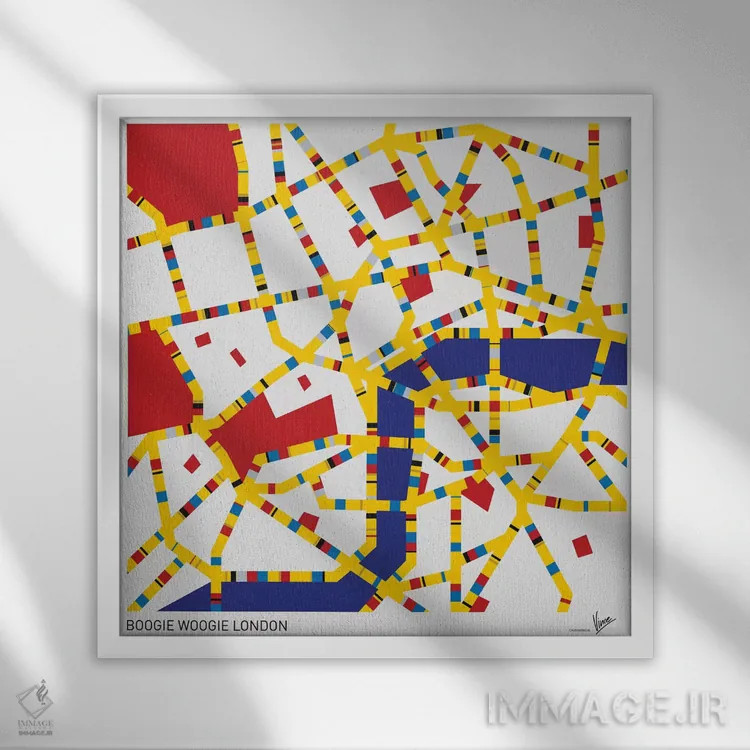تابلو بوگی ووگی لندن (هنر مفهومی) اثر چانکونگ - نمای قابدار سفید