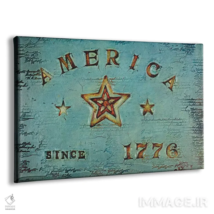 تابلو آمریکا ۱۷۷۶ اثر کارولین کینیسون - نمای پرسپکتیو محصول