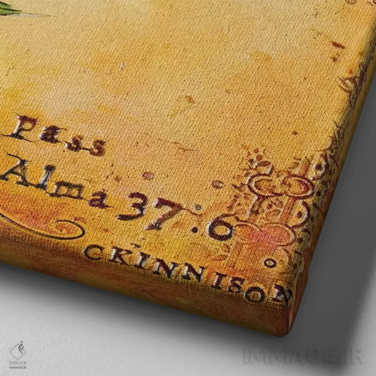 تابلو چیزهای کوچک و ساده اثر کارولین کینیسون - نمای نزدیک بافت بوم