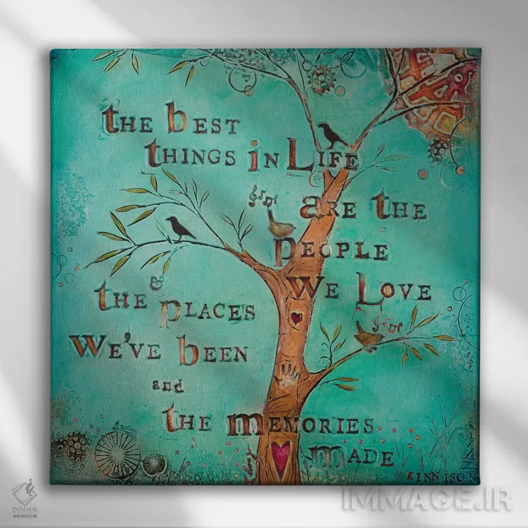 تابلو بهترین چیزهای زندگی اثر کارولین کینیسون - نمای روبهرو روی دیوار