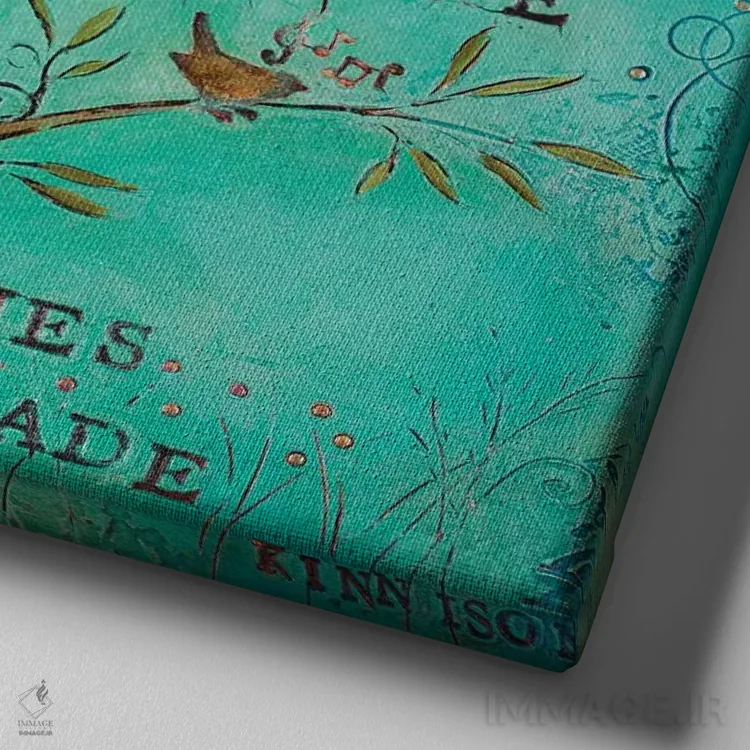 تابلو بهترین چیزهای زندگی اثر کارولین کینیسون - نمای نزدیک بافت بوم