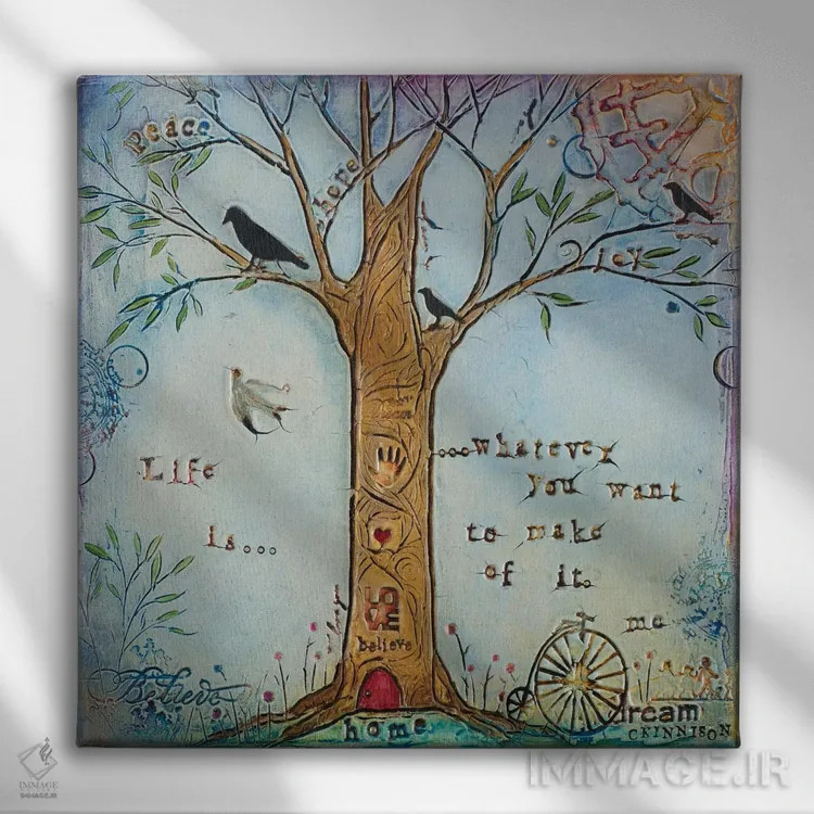 تابلو چیزهای بزرگ II اثر کارولین کینیسون - نمای روبهرو روی دیوار