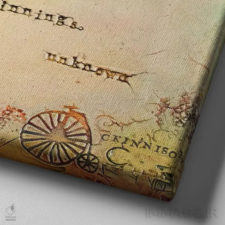 تابلو چیزهای بزرگ I اثر کارولین کینیسون - نمای نزدیک بافت بوم