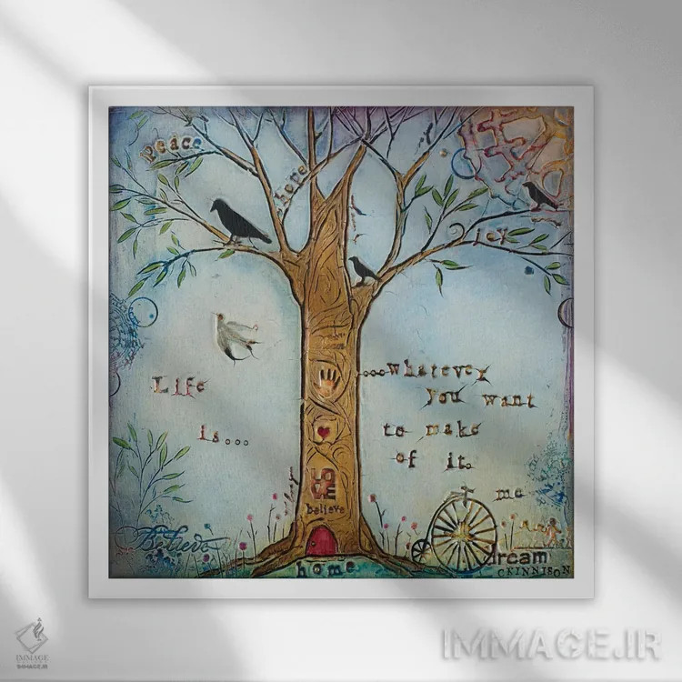 تابلو چیزهای بزرگ II اثر کارولین کینیسون - نمای قابدار سفید