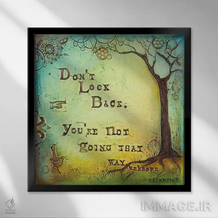 تابلو به عقب نگاه نکن II اثر کارولین کینیسون - نمای قابدار مشکی