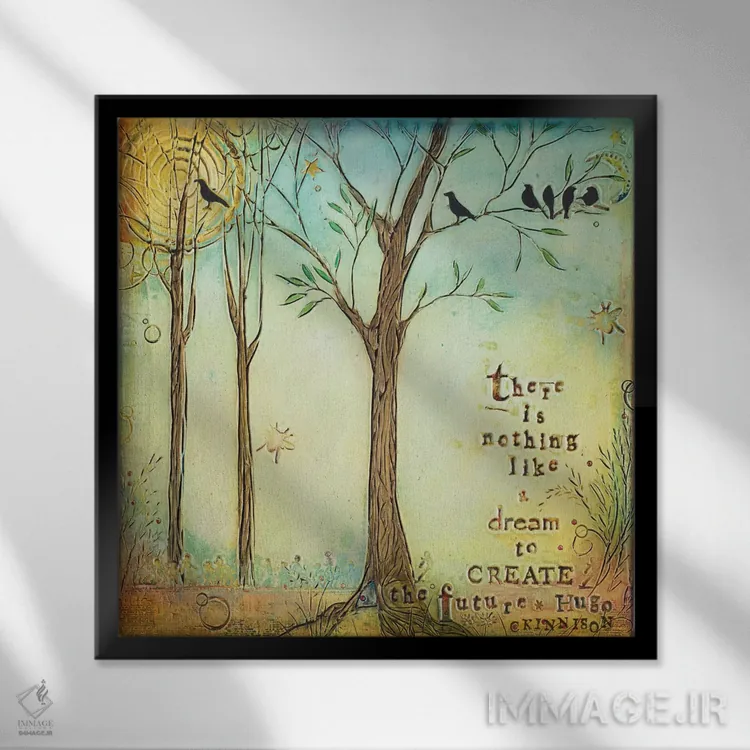 تابلو به عقب نگاه نکن I اثر کارولین کینیسون - نمای قابدار مشکی