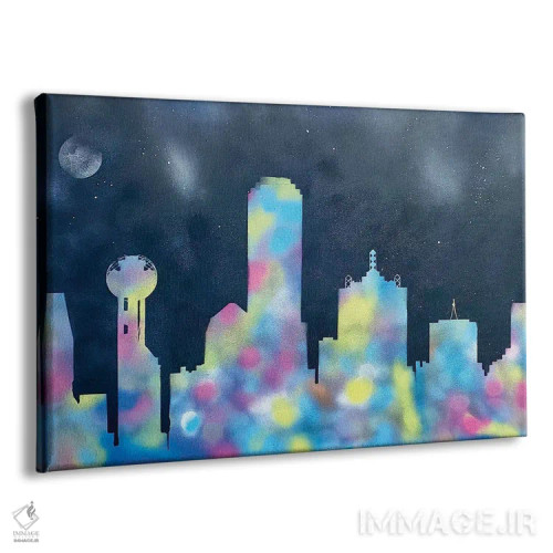 تابلو دالاس در شب اثر کلینت ال. بارتلی - نمای پرسپکتیو محصول