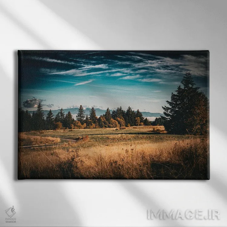 تابلو لبهٔ پاییز اثر کت کریگن - نمای روبهرو روی دیوار