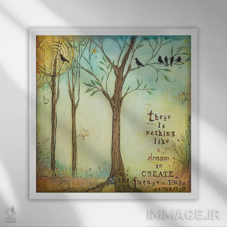 تابلو به عقب نگاه نکن I اثر کارولین کینیسون - نمای قابدار سفید