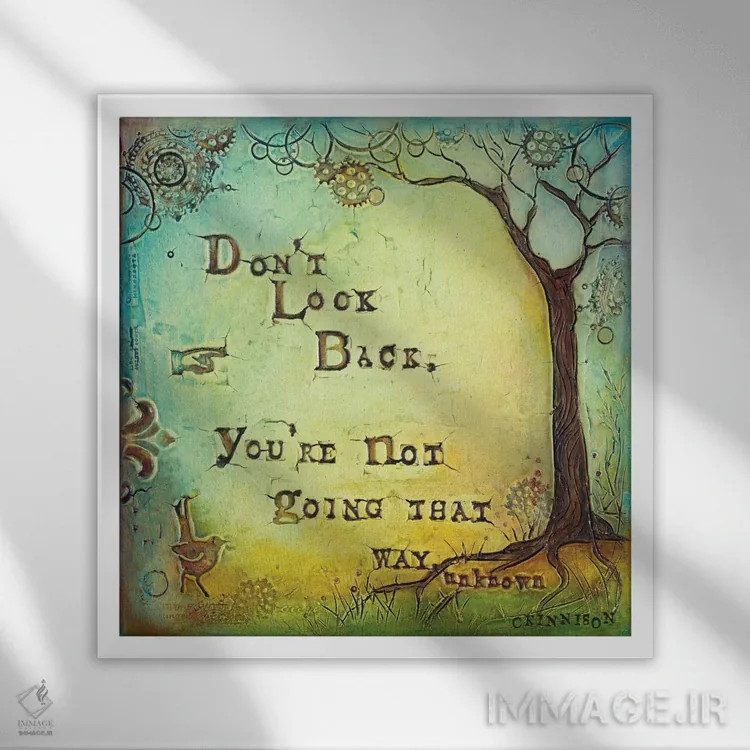 تابلو به عقب نگاه نکن II اثر کارولین کینیسون - نمای قابدار سفید