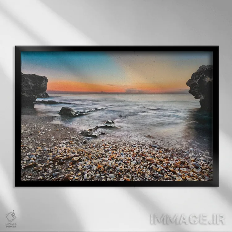 تابلو شهر صدفی اثر گالری سلبرِیت لایف (گالری هنری) - نمای قابدار مشکی