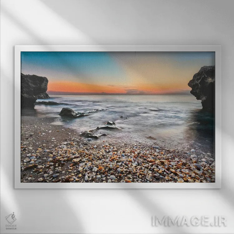 تابلو شهر صدفی اثر گالری سلبرِیت لایف (گالری هنری) - نمای قابدار سفید