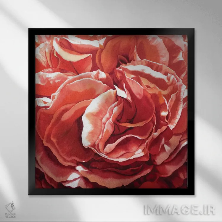 تابلو شهامت قلب اثر کلویی هدن - نمای قابدار مشکی