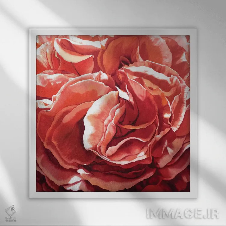 تابلو شهامت قلب اثر کلویی هدن - نمای قابدار سفید