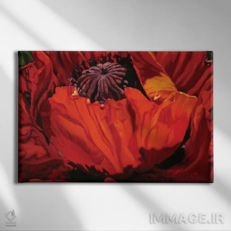 تابلو رقص آتش اثر کلویی هدن - نمای روبهرو روی دیوار