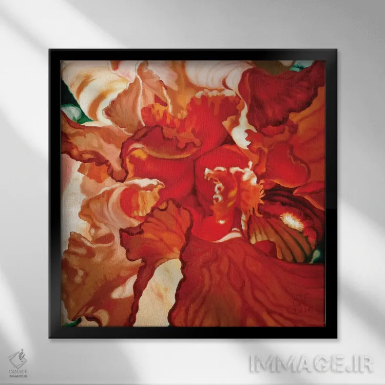 تابلو مرکز قلب اثر کلویی هدن - نمای قابدار مشکی