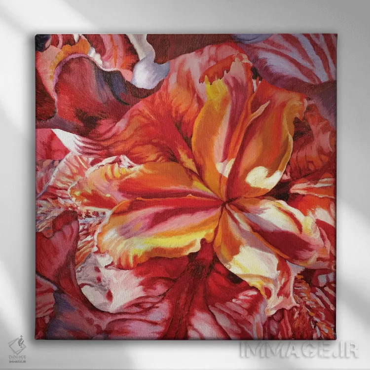 تابلو آتش درونی اثر کلویی هدن - نمای روبهرو روی دیوار