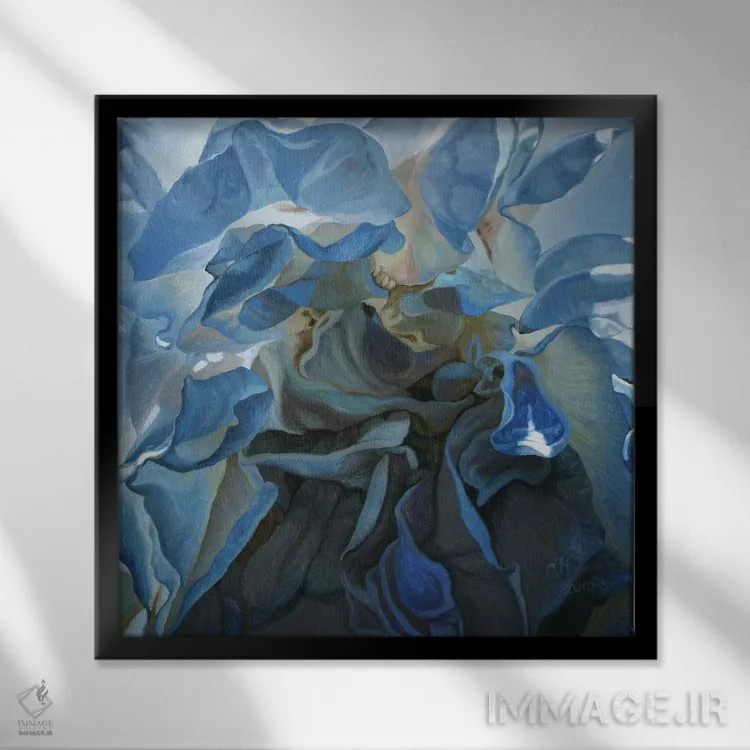 تابلو نور درونی اثر کلویی هدن - نمای قابدار مشکی