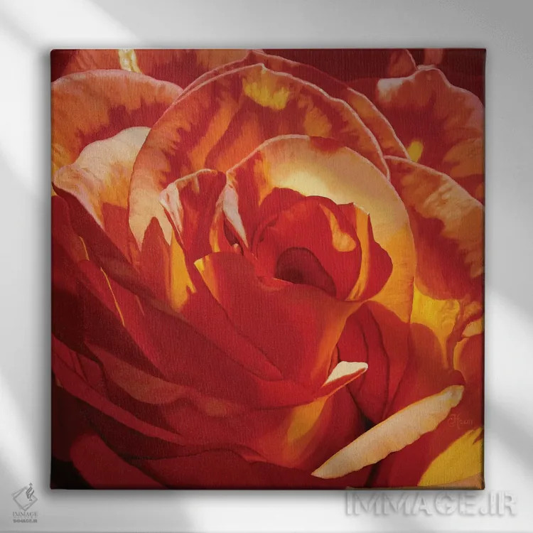 تابلو خیزش ققنوس اثر کلویی هدن - نمای روبهرو روی دیوار