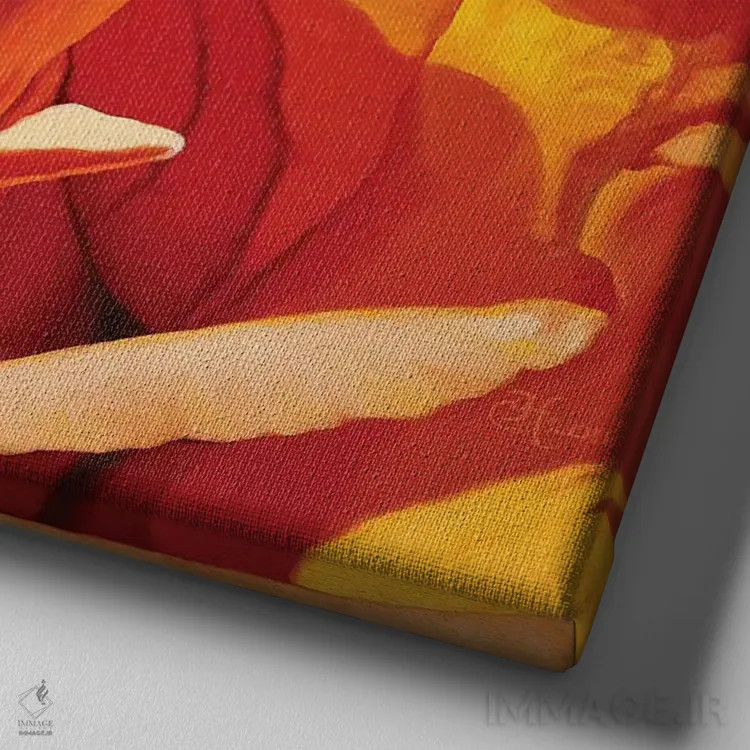 تابلو خیزش ققنوس اثر کلویی هدن - نمای نزدیک بافت بوم