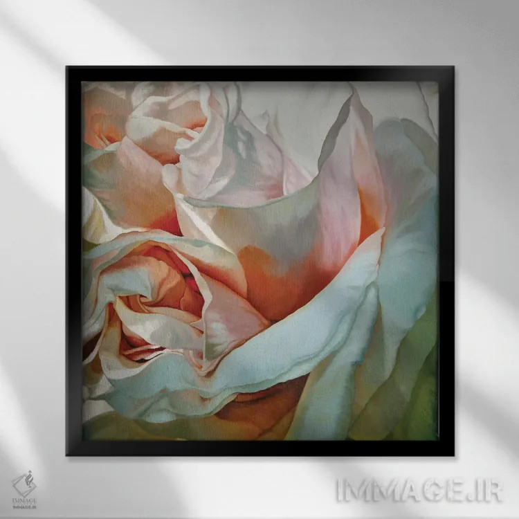 تابلو مادر کوشه IV (نوعی گل رز) اثر کلویی هدن - نمای قابدار مشکی