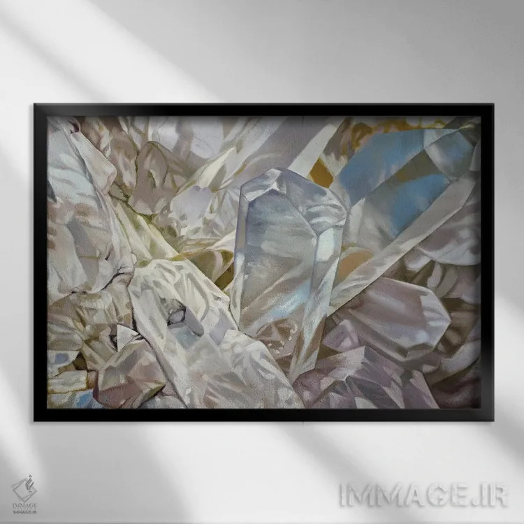 تابلو کوارتز I اثر کلویی هدن - نمای قابدار مشکی