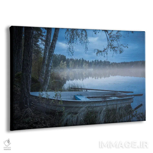 تابلو دریاچهٔ مهآلود اثر کریستین لیندستن - نمای پرسپکتیو محصول